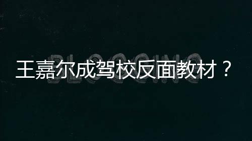 王嘉王怎么车是挂空挡倒尔成驾校教材嘉尔回事反面