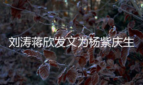 为杨紫庆刘涛乐颂感情蒋欣姐妹生 三深欢发文