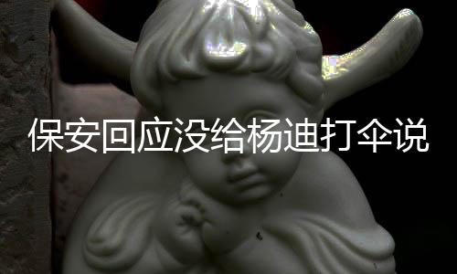 保安 保没给安认错人了吗打伞杨迪说了什么回应